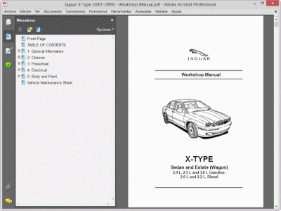 Jaguar XType (20012009) Service Manual